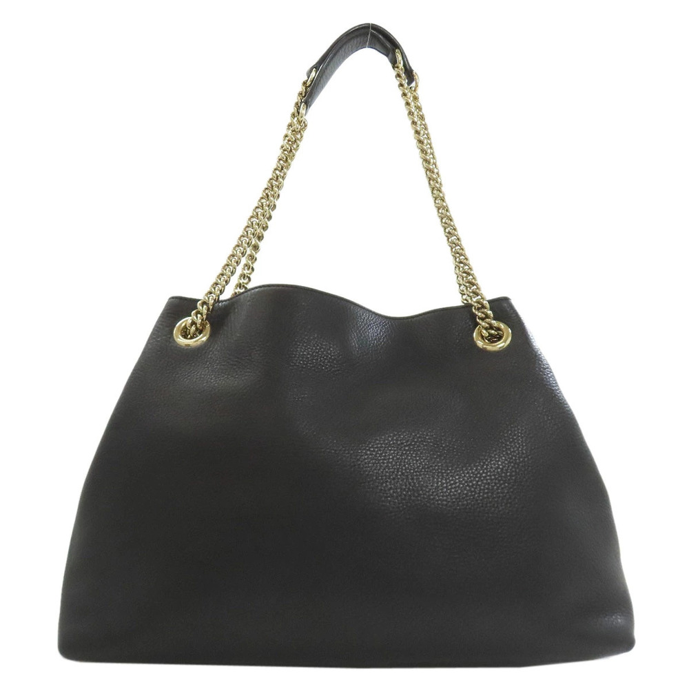Gucci Bag Tote Leather GG Interlocking Soho Black